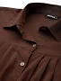 Slenor Collar Short Sleeve Crop Shirt Style Top